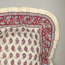 Housse de coussin à volant
