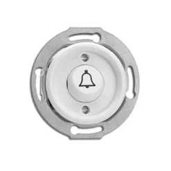 Interrupteur poussoir en duroplast blanc