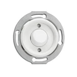 Interrupteur poussoir en duroplast blanc