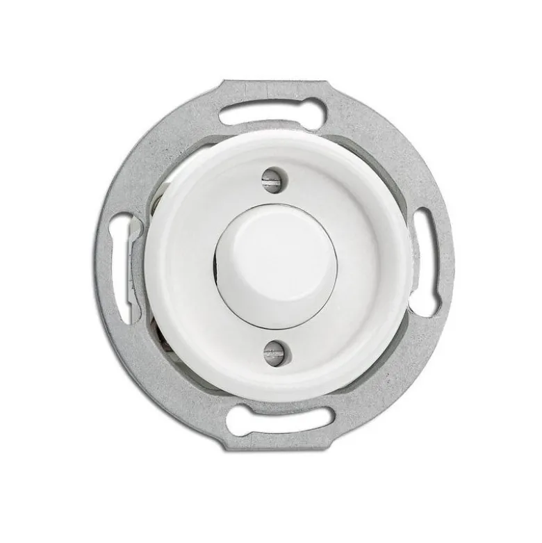 Interrupteur poussoir en duroplast blanc
