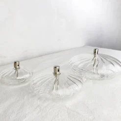 Lampe à huile ellipse striée