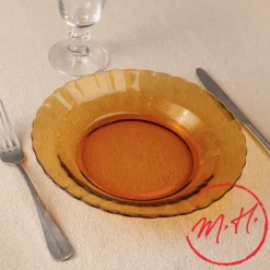 Lot de 6 assiettes creuses Picardie Duralex - Vermeil