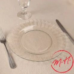 Lot de 6 assiettes plates Picardie Duralex - transparent