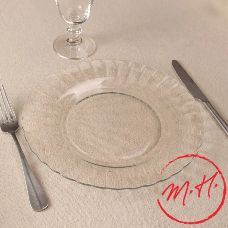 Lot de 6 assiettes plates Picardie Duralex - transparent
