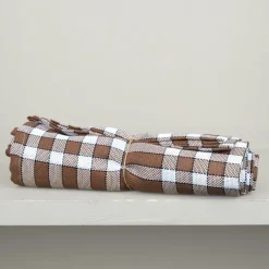 Lot 5 serviettes de table carreaux normand