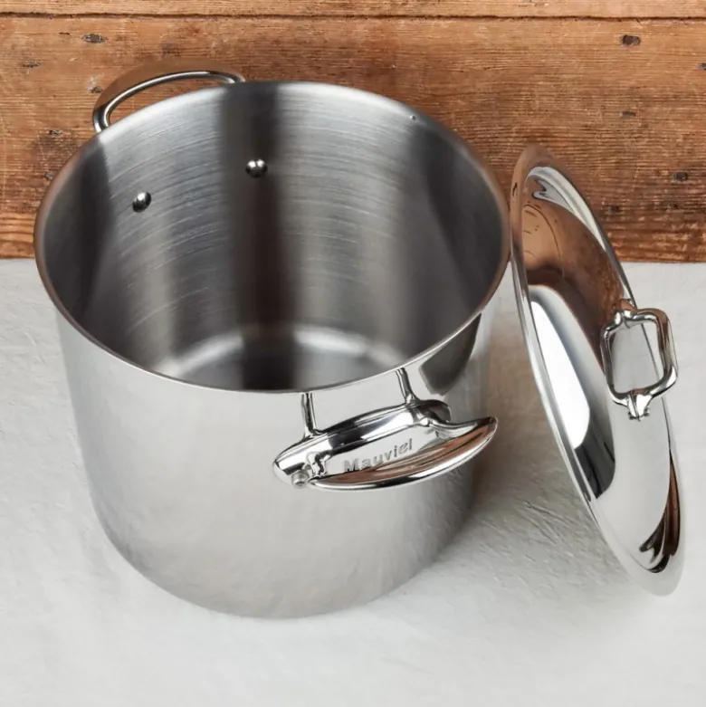 Marmite traiteur avec couvercle inox Mauviel M'Cook