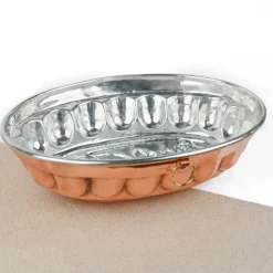 Moule à gâteaux ovale en cuivre