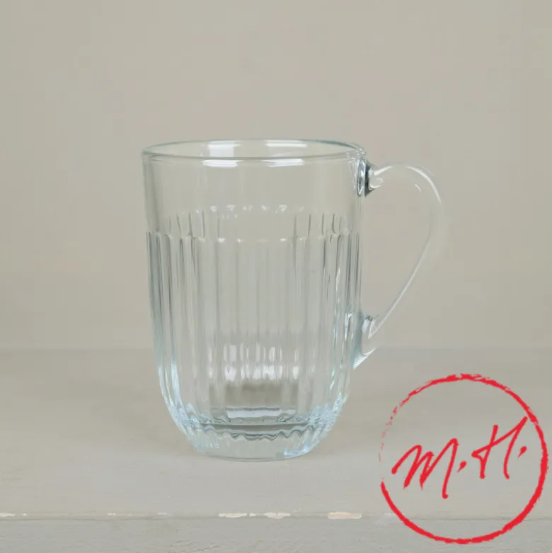 Mug en verre pressé