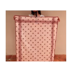 Nappe rose à fleurs
