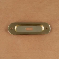 Niche ovale avec trou de vis en Laiton Poli