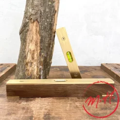 Niveau à bulle en bois de rose et laiton