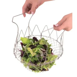 Panier à salade pliable en inox