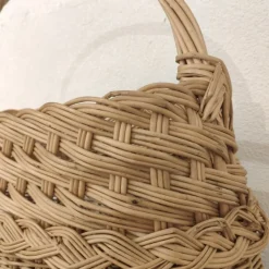 Panier tresses en osier naturel