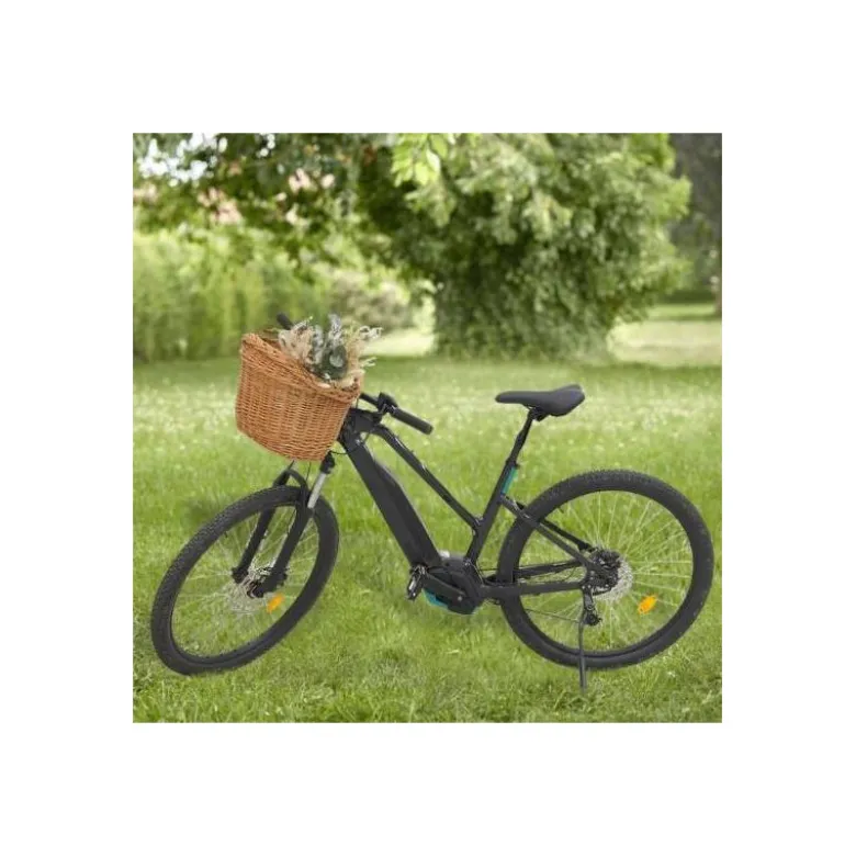 Panier-vélo en osier
