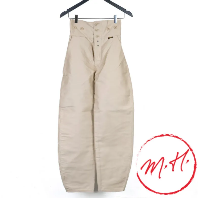 Pantalon Largeot moleskine écru