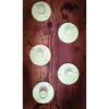 Patère ronde céramique artisanale blanche
