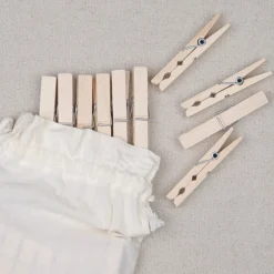 20 Pinces à linge en hêtre