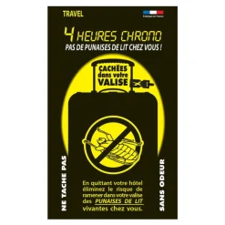 Plaquette anti punaise de lit pour valise