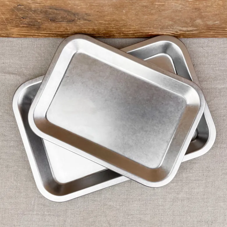 Plateau en inox mat