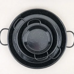 Plat à paella émaillé bas