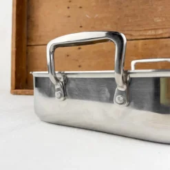 Plat à rôtir carré en inox Le Creuset