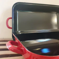 Plat à rôtir émail rouge