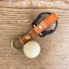 Porte-clés cochonnet en cuir