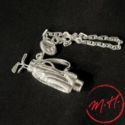 Porte-clés en argent Sac de golf