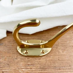 Porte-manteau double en laiton 125 mm