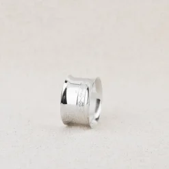 Rond de serviette en métal argenté