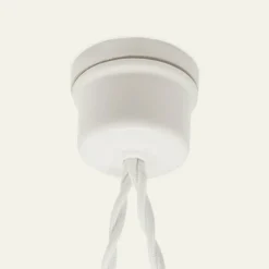 Rosace en porcelaine blanche