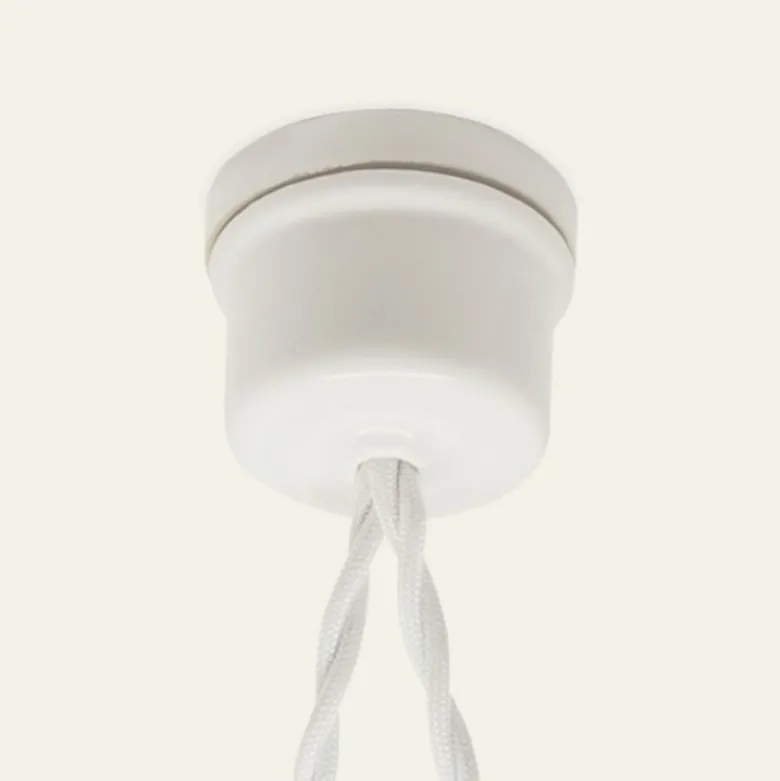 Rosace en porcelaine blanche