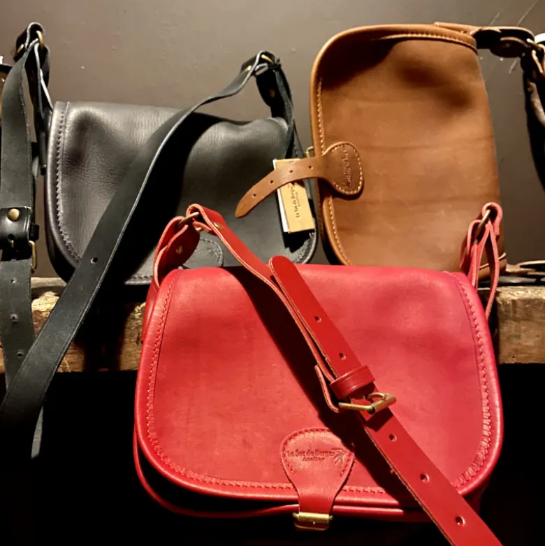 Sac bandoulière gibecière en cuir