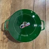 Sauteuse en fonte vert basilic