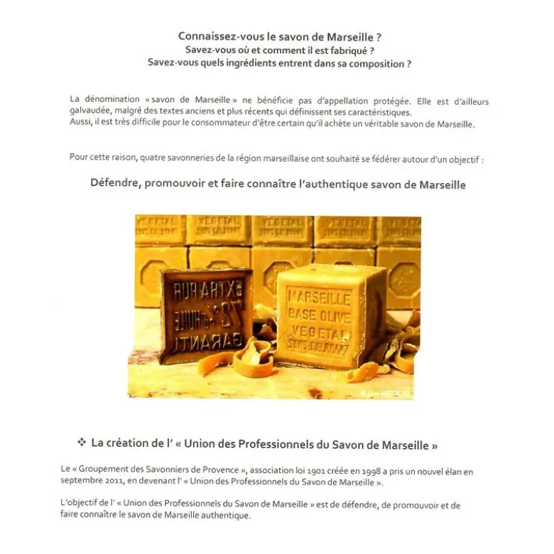 Savon de Marseille à l'huile végétale400 g