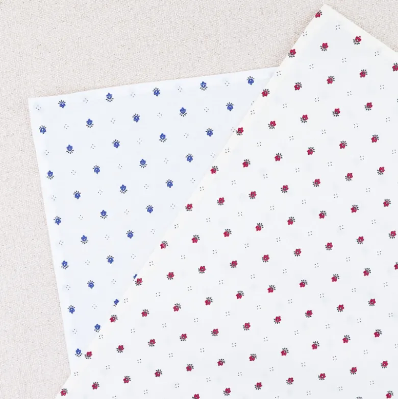 4 Serviettes calissons en coton 45 x 45 cm