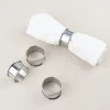 Set de 4 ronds de serviettes en inox