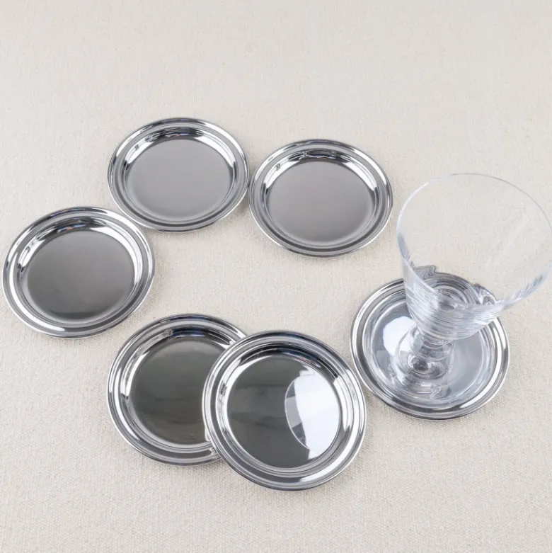 Set de 6 sous-verre inox