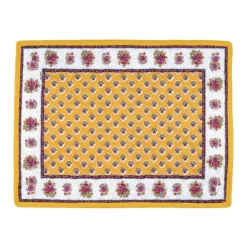 Set de table Fleur d'Arles jaune Souleiado
