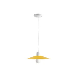 Suspension en porcelaine blanche et émail Ø 28 cm