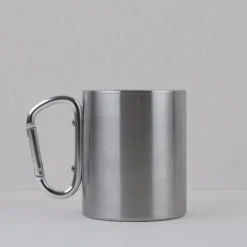 Tasse inox avec anse mousqueton