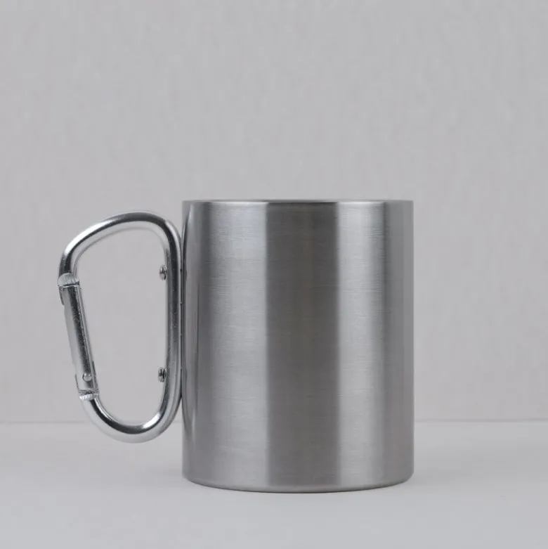 Tasse inox avec anse mousqueton