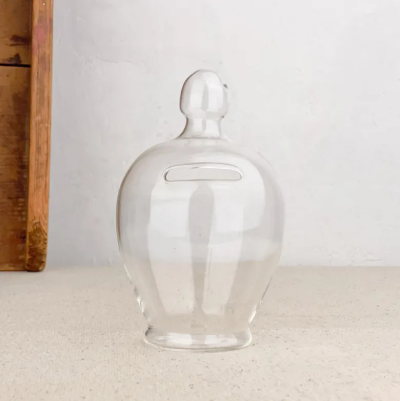 Tirelire en verre