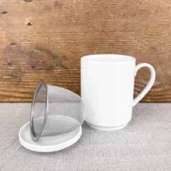 Tisanière en porcelaine blanche 0,30L