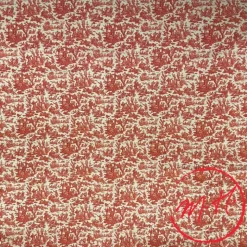 Tissu au mètre "toile de Jouy rouge"