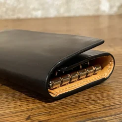 Étui porte-clés en cuir noir