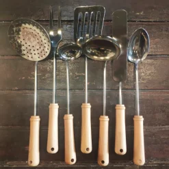 Ustensile inox et hêtre
