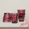 4 verres Picardie 25 cl prune