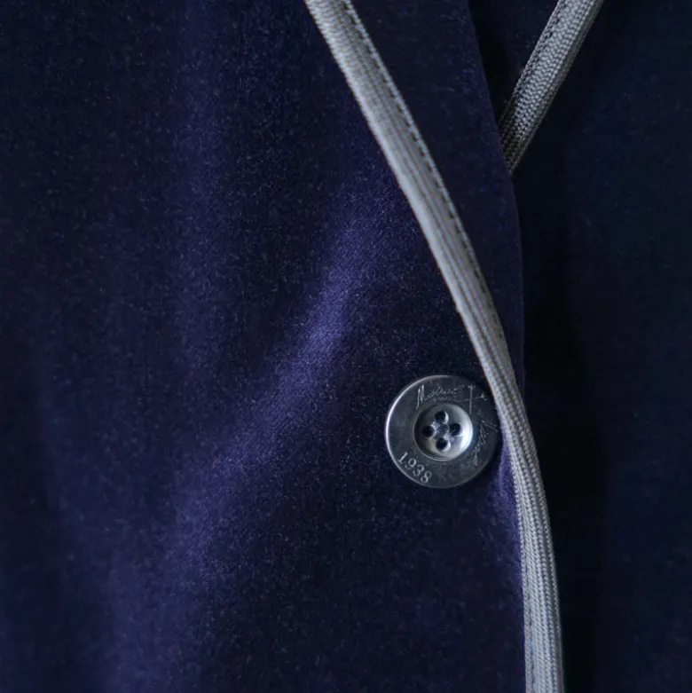 Veste Gardian Femme Velours Bleu