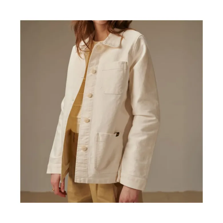 Veste moleskine blanche Femme Mont Saint Michel
